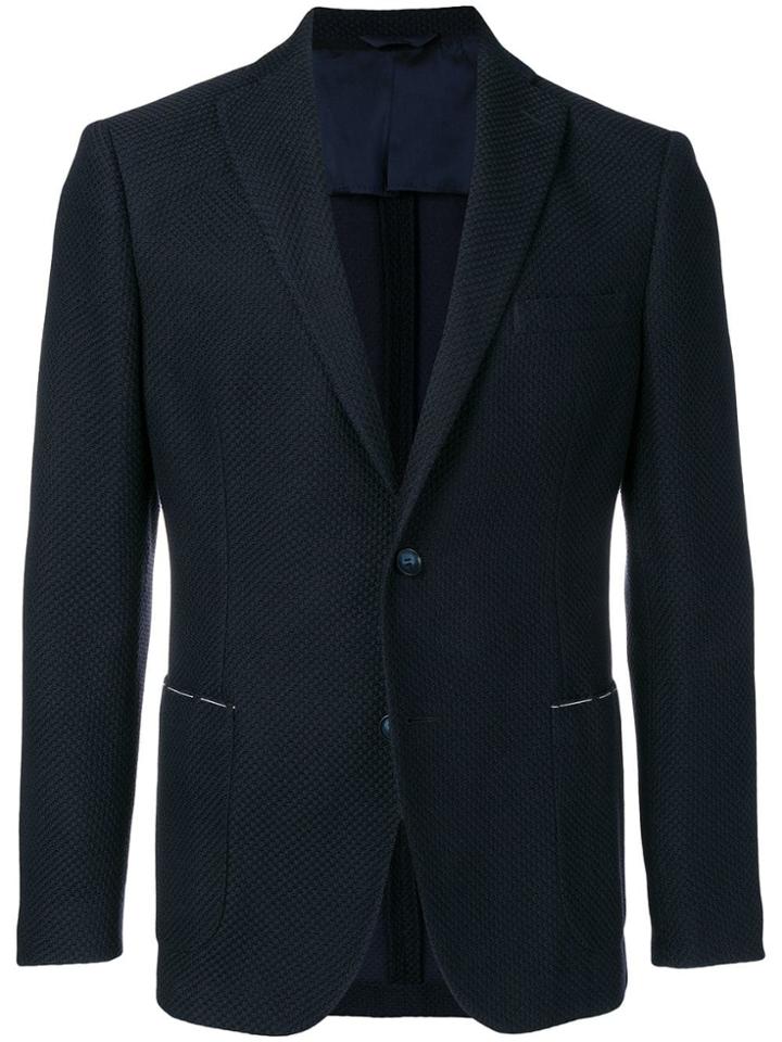 Tonello Fitted Tailored Blazer - Blue