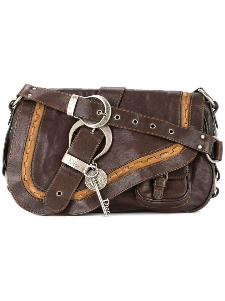 Christian Dior Vintage Gaucho Shoulder Bag - Brown