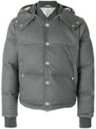 Thom Browne Tonal Grosgrain Down-filled Bomber Jacket - Grey