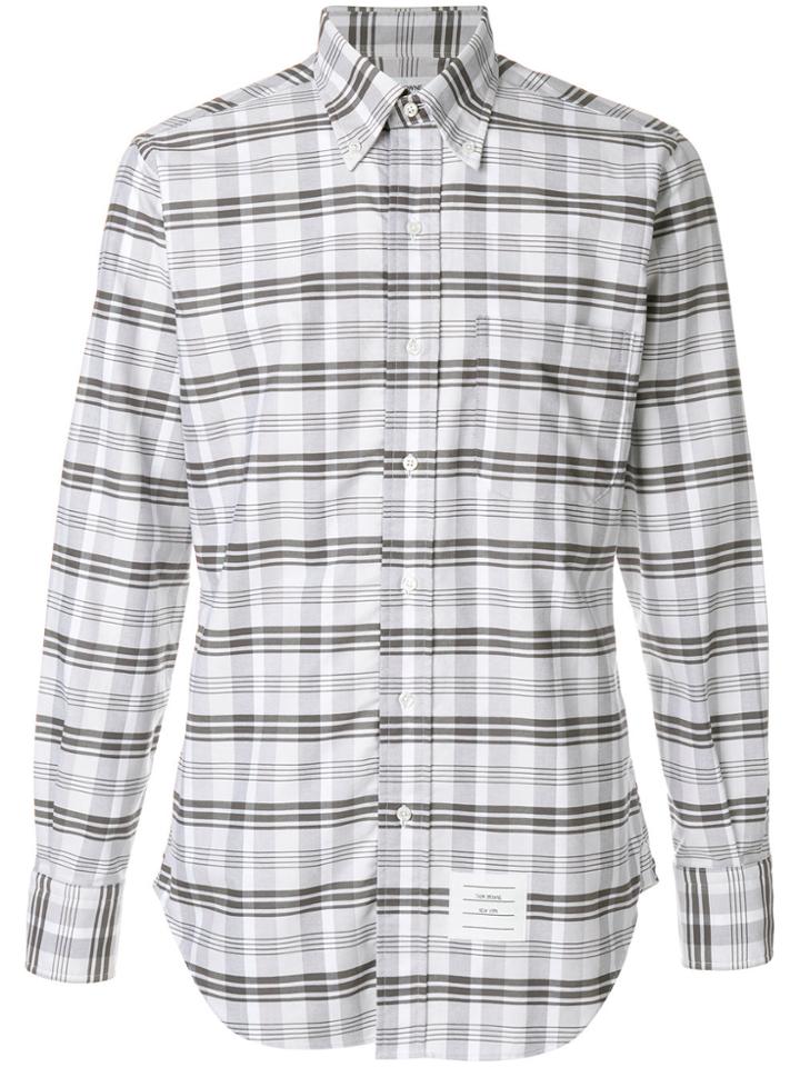 Thom Browne Madras Check Shirt - White