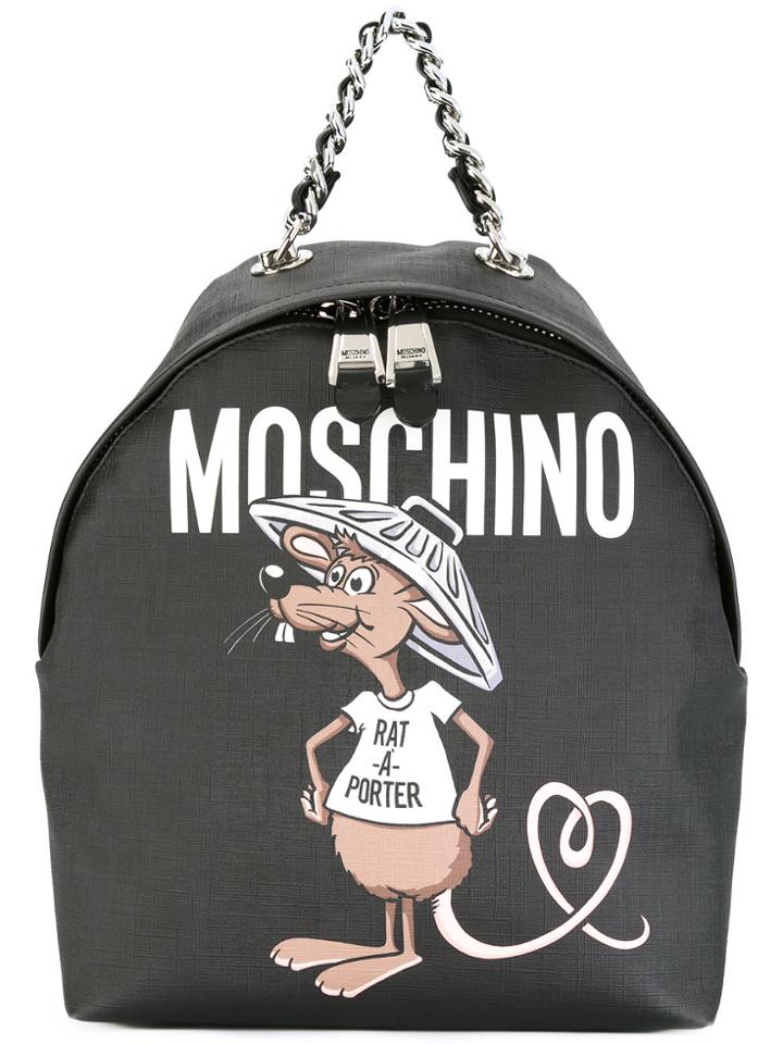 Moschino Rat-a-porter Backpack - Black