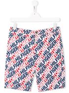 Tommy Hilfiger Junior Brand Logo Shorts - White