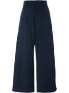 Sofie D Hoore Palazzo Cuffed Pants, Women's, Size: 34, Blue, Cotton