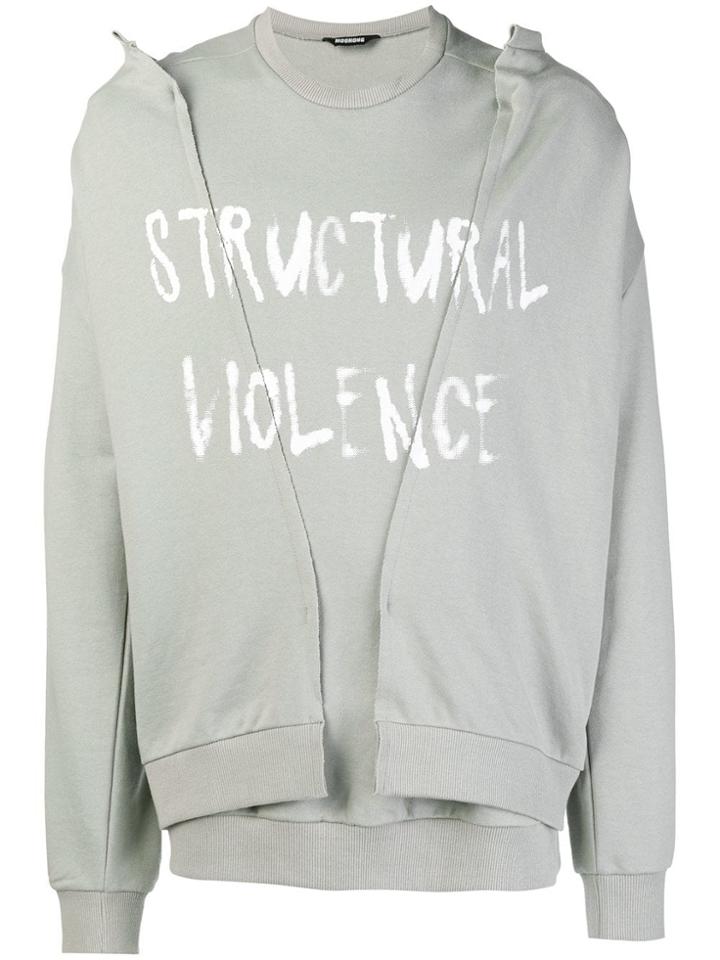 Moohong Deconstructed Print Sweatshirt - Grey