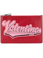 Valentino Valentino Garavani Logo Embroidered Pouch