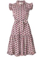 La Doublej Ruffle Print Dress - Blue