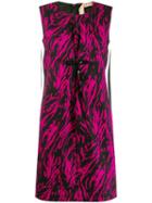Nº21 Zebra Short Shift Dress - Black