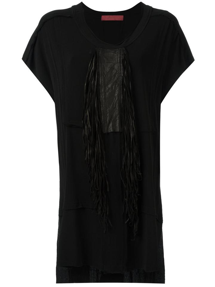 Di Liborio - Fringed Mini Dress - Women - Leather/elastodiene/cupro - 38, Black, Leather/elastodiene/cupro