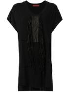 Di Liborio - Fringed Mini Dress - Women - Leather/elastodiene/cupro - 38, Black, Leather/elastodiene/cupro