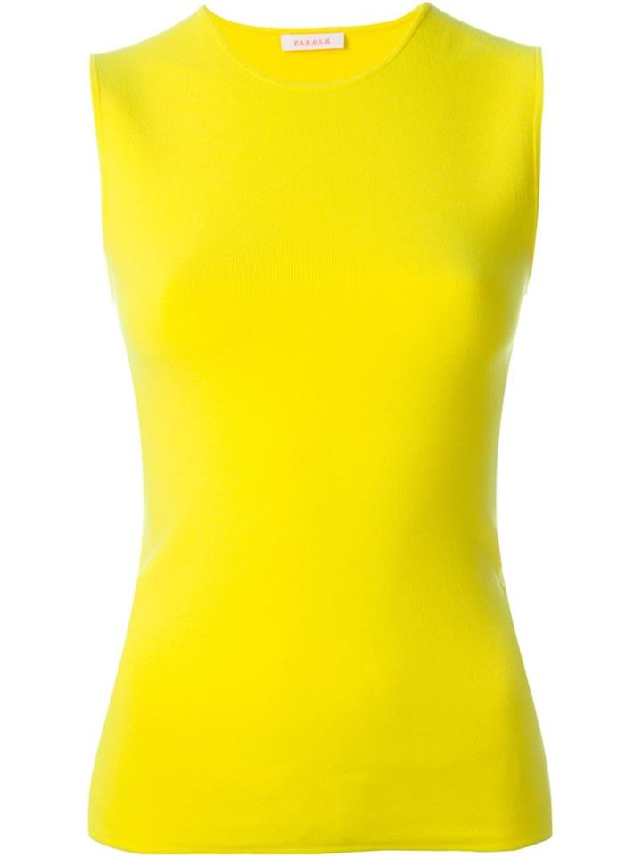 P.a.r.o.s.h. Stretch Tank Top, Women's, Size: Xs, Yellow/orange, Viscose/spandex/elastane/polyamide
