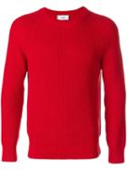 Ami Paris Raglan Sleeves Crewneck Sweater - Red