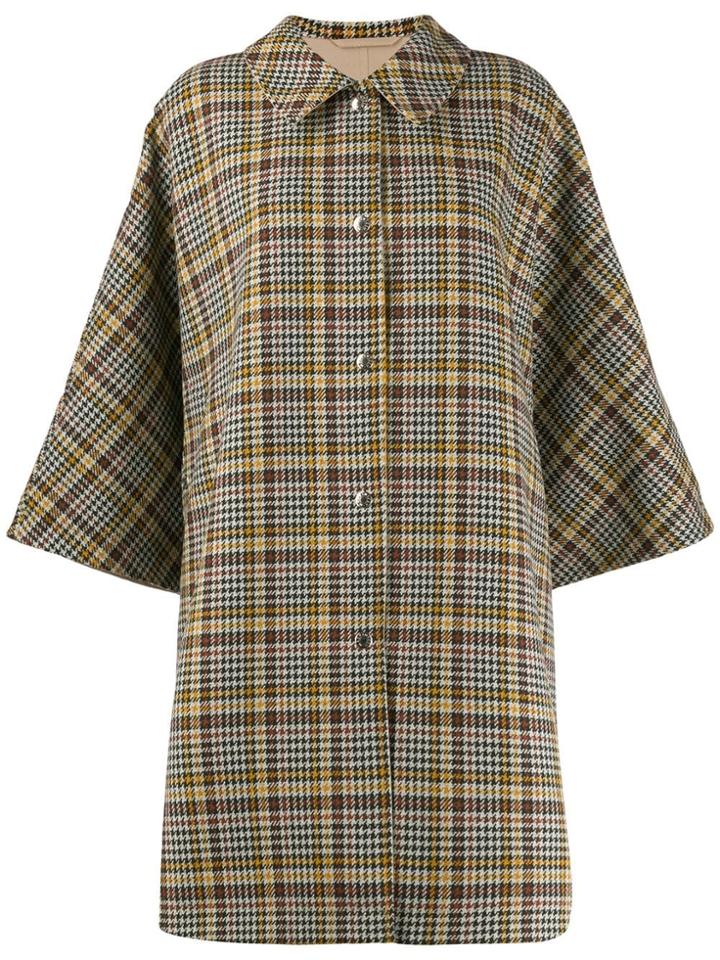 Mackintosh Mintlaw Checked Pattern Coat - Neutrals