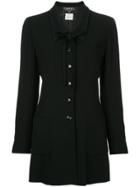 Chanel Vintage Tied Front Fitted Jacket - Black
