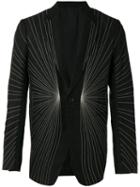 Rick Owens Embroidered Blazer, Men's, Size: 48, Black, Virgin Wool/viscose/cupro/cotton
