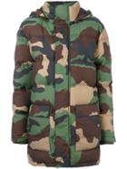 Moschino Padded Camouflage Jacket - Green