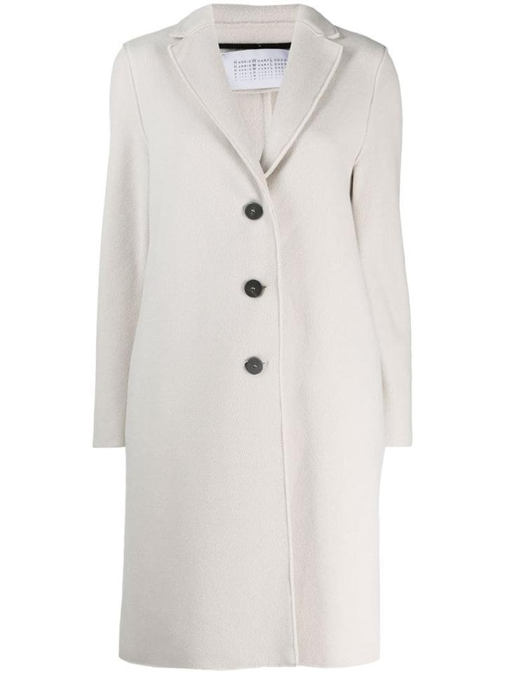 Harris Wharf London Single-breasted Fitted Coat - Neutrals