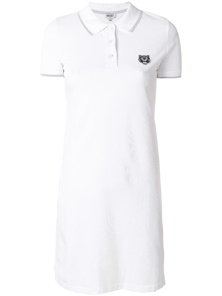 Kenzo Mini Tiger Polo Dress - White