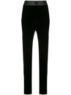 Saint Laurent High Waisted Skinny Trousers - Black