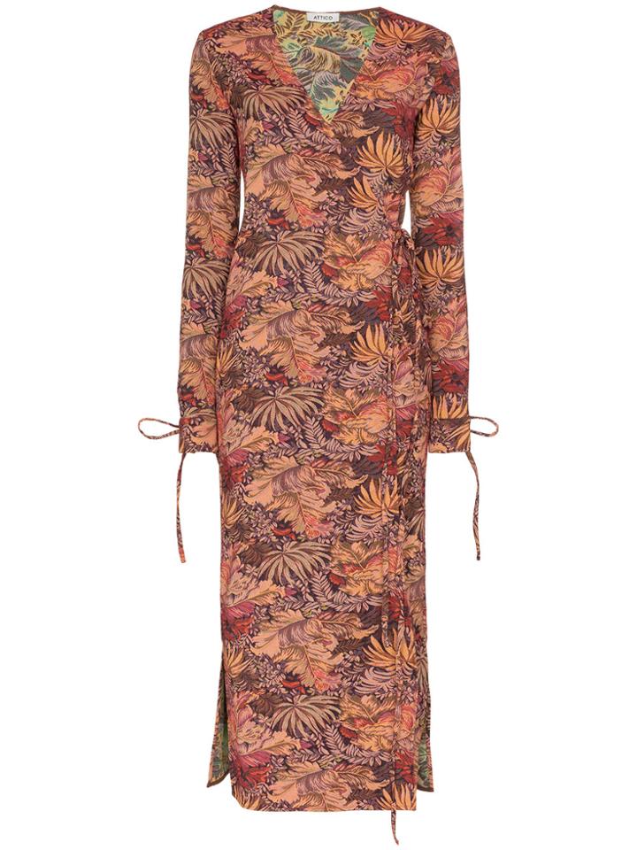 Attico Jacquard Maxi Robe Dress - Multicolour