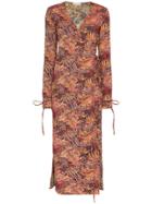 Attico Jacquard Maxi Robe Dress - Multicolour