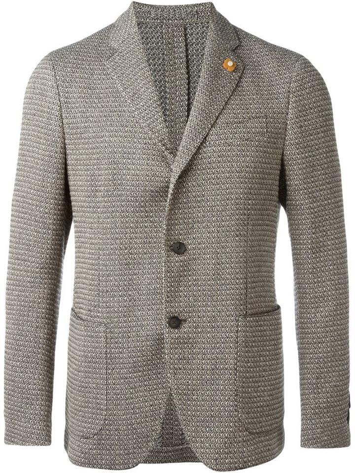 Lardini Flower Detail Woven Blazer