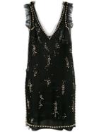 Msgm Sequined Mini Dress - Black