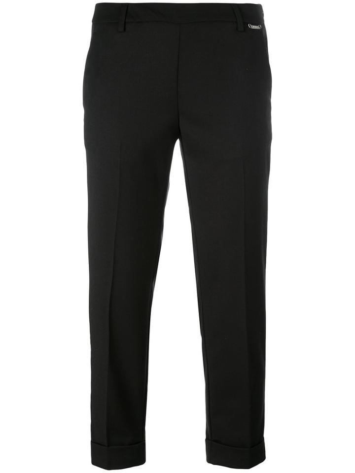 Twin-set - Cropped Trousers - Women - Polyester/spandex/elastane/viscose - 40, Black, Polyester/spandex/elastane/viscose