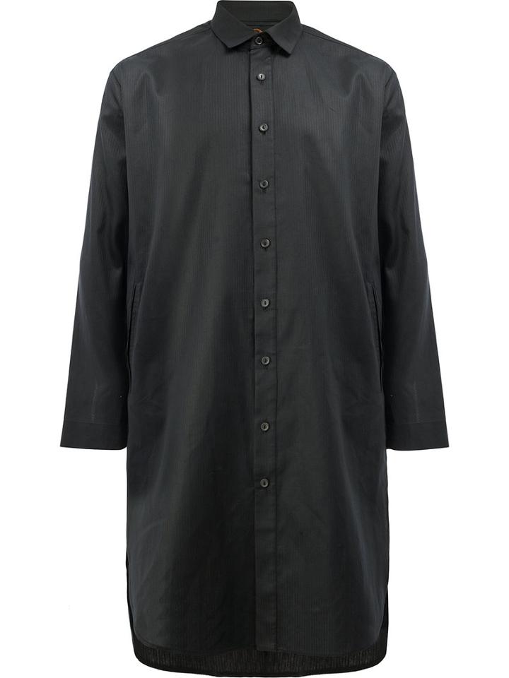 L'eclaireur Long Length Shirt, Men's, Size: Xl, Black, Cotton