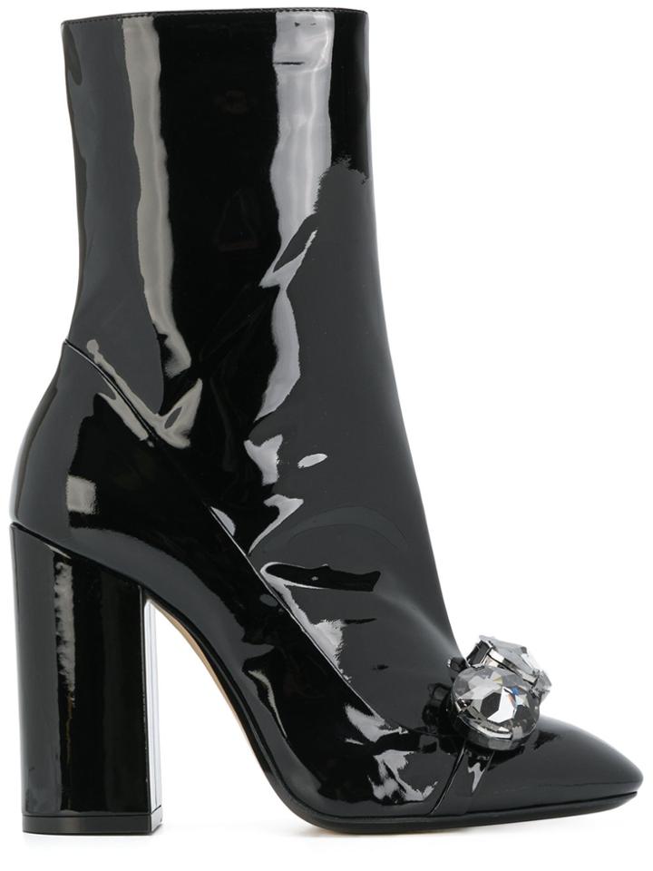 No21 Embellished Toe Ankle Boots - Black