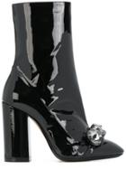 No21 Embellished Toe Ankle Boots - Black