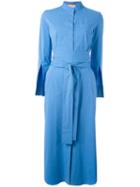 Erika Cavallini Long Shirt Dress, Women's, Size: 40, Blue, Cotton/spandex/elastane