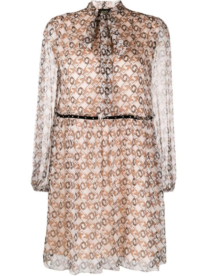 Liu Jo Pussybow Dress - Neutrals
