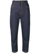 Fendi Straight Cropped Jeans - Blue