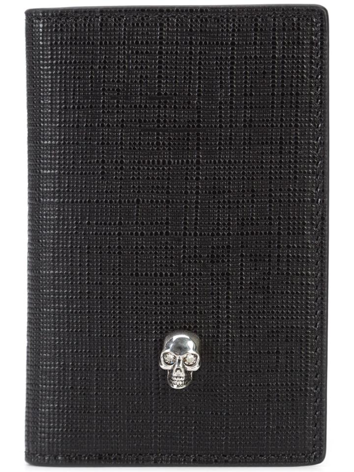 Alexander Mcqueen Skull Flap Wallet - Black