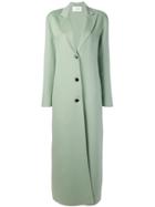 Valentino Long Buttoned Coat - Green