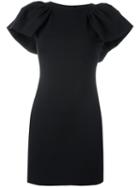Armani Jeans Ruffled Shoulders Fitted Dress, Women's, Size: 38, Black, Viscose/polyamide/spandex/elastane/polyester