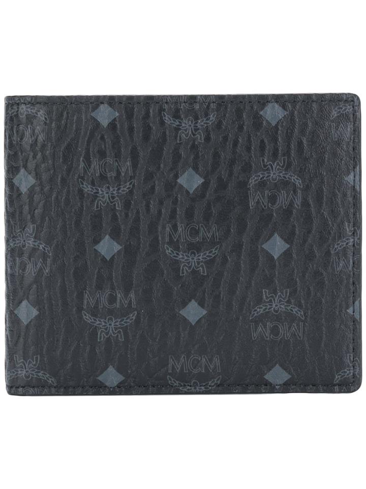 Mcm Color Visetos Two Fold Wallet - Black