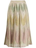 M Missoni Metallic Knitted Skirt - Gold