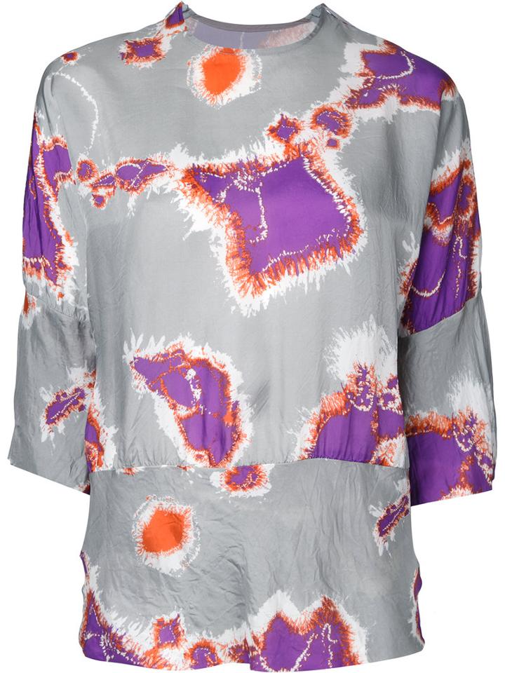 Theatre Products Three-quarter Sleeve Blouse, Women's, Grey, Cupro