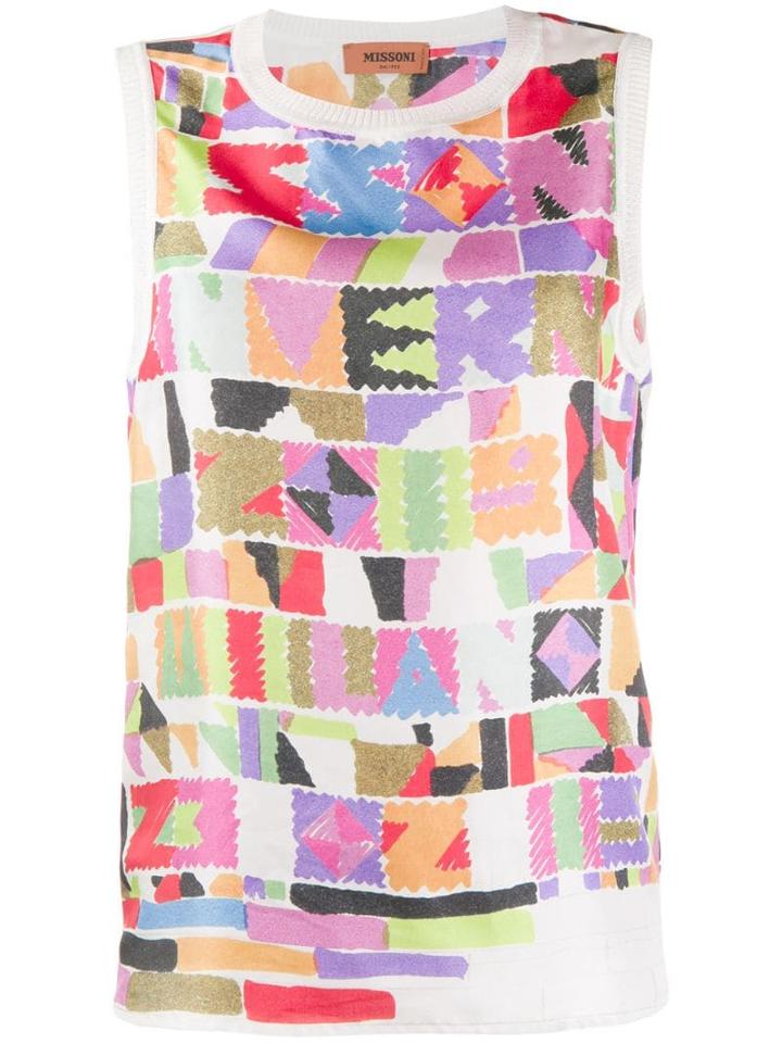 Missoni Digital Print Vest Top - White