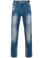 Philipp Plein Faded Straight Leg Jeans - Blue