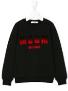 Msgm Kids - Dégradé Logo Print Sweatshirt - Kids - Cotton - 8 Yrs, Black