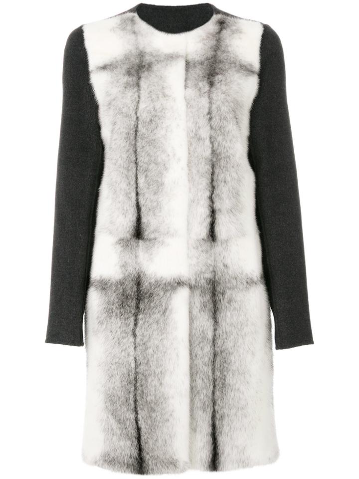 Yves Salomon Four Vison Coat - White