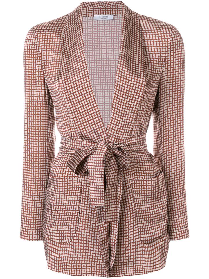 Peserico Tie Waist Robe Jacket - Brown
