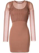 Dion Lee Opacity Mini Dress - Brown