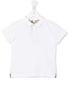 Burberry Kids Check Detail Polo Shirt, Boy's, Size: 8 Yrs, White