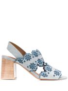 See By Chloé Embroidered Floral Sandals - Blue