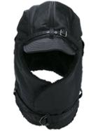 Junya Watanabe Comme Des Garçons Man Front Peak Shearling Hat, Men's, Black, Nylon