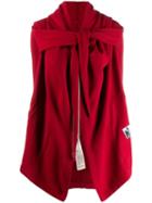 Rick Owens Drkshdw Wrap Knitted Jacket - Red