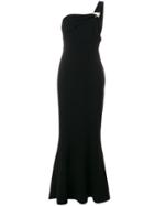 Dvf Diane Von Furstenberg Fitted Asymmetric Dress - Black